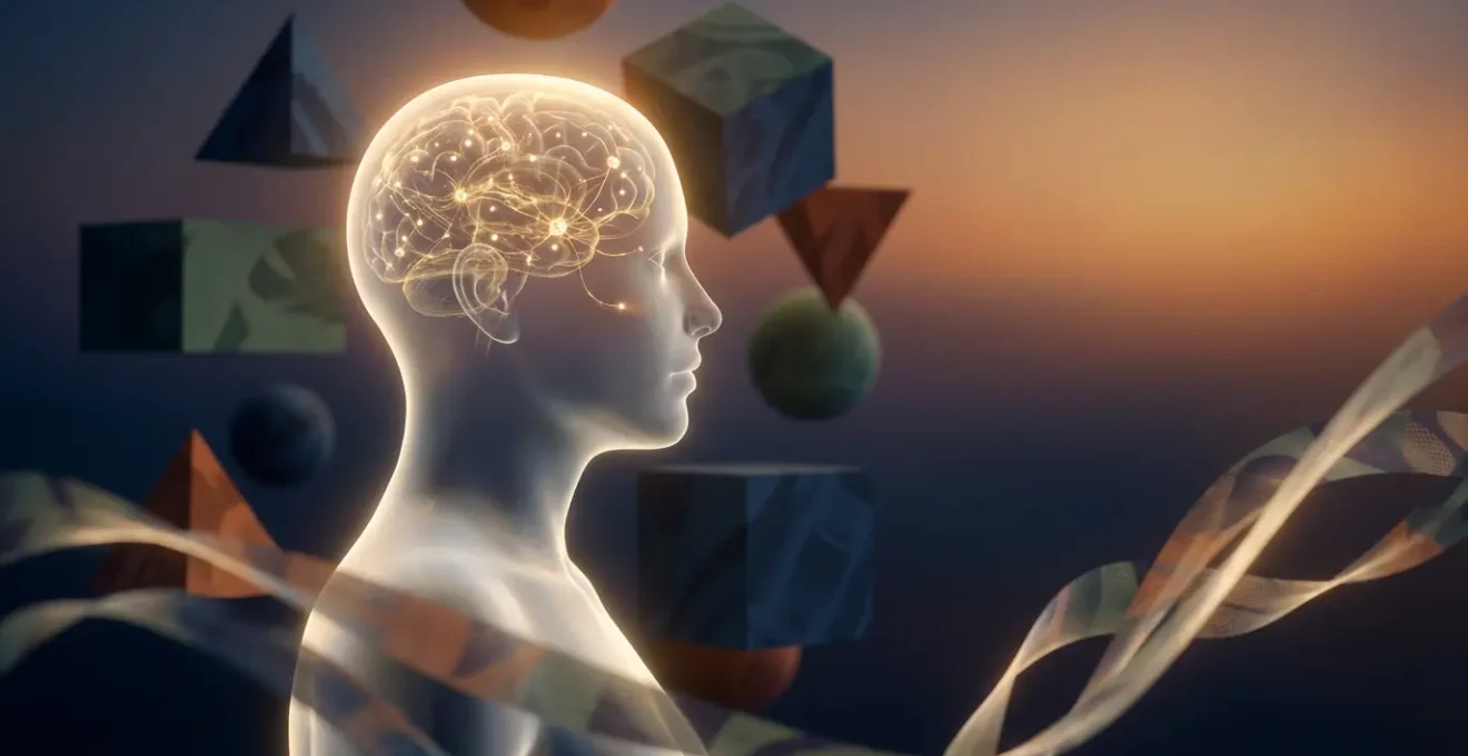 Une composition visuelle représentant l'empreinte mémorielle d'une marque dans l'esprit du consommateur
