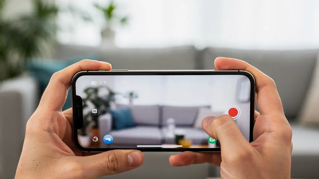 Smartphone affichant une vidéo TikTok avec doigt effleurant l'écran pour scroller