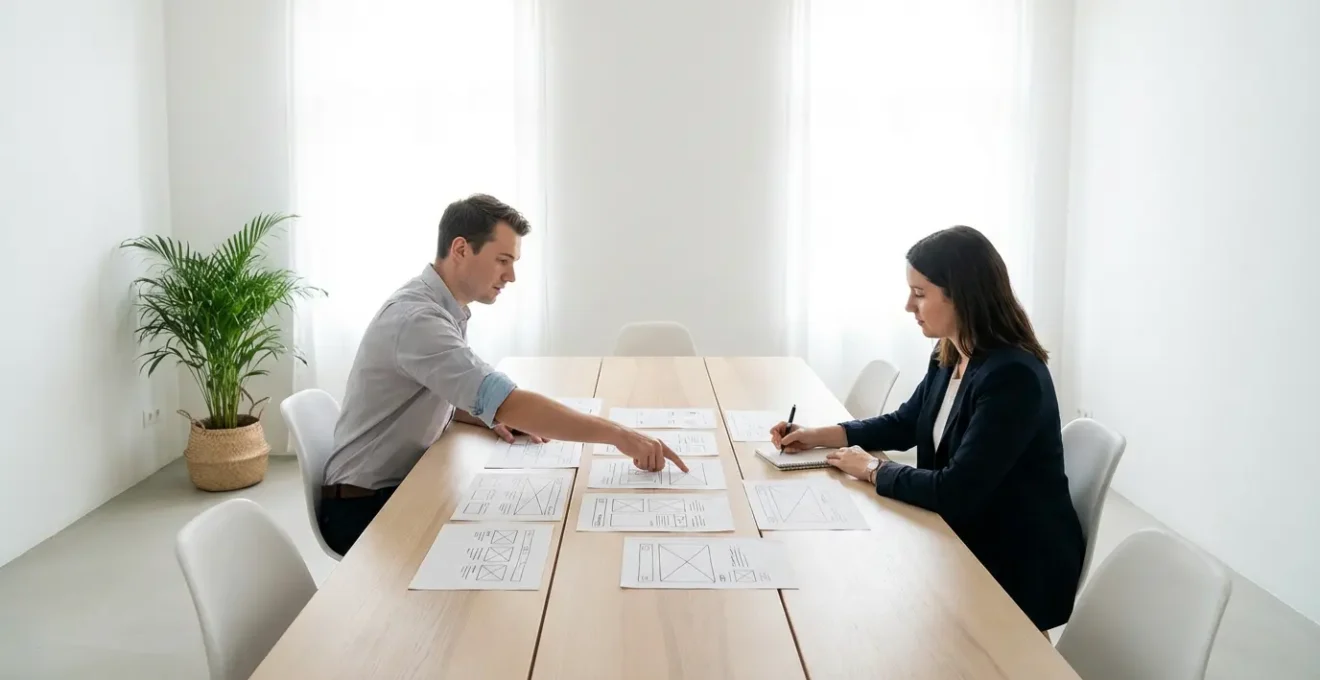 Test utilisateur informel avec un prototype papier dans un espace de travail